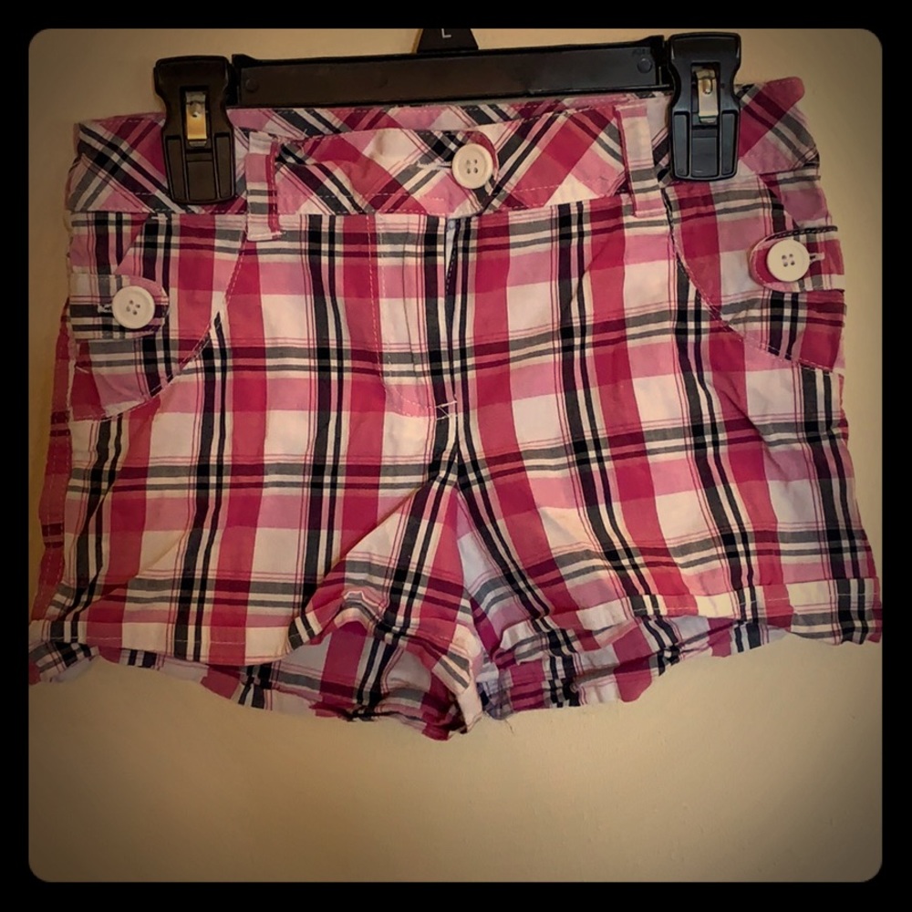 Pink Plaid Shorts
